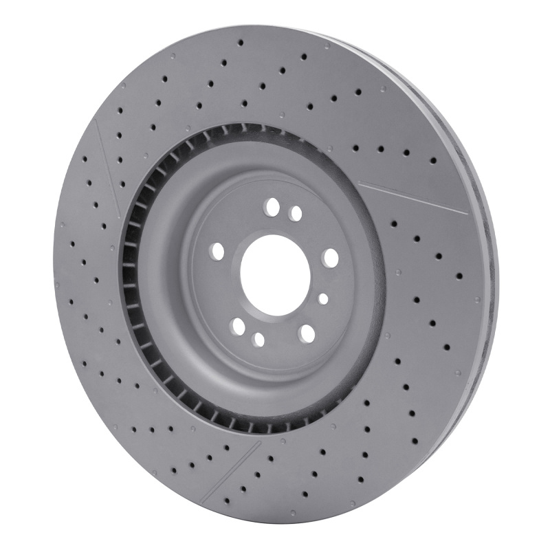 Mercedes-Benz GL63 AMG Brake Rotor (1) - Front - R1 Concepts - GeoSPEC Coated - Drilled and Slotted - `12-`19
